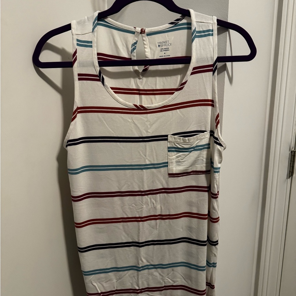 Market & Spruce Multicolor Striped Tank Top